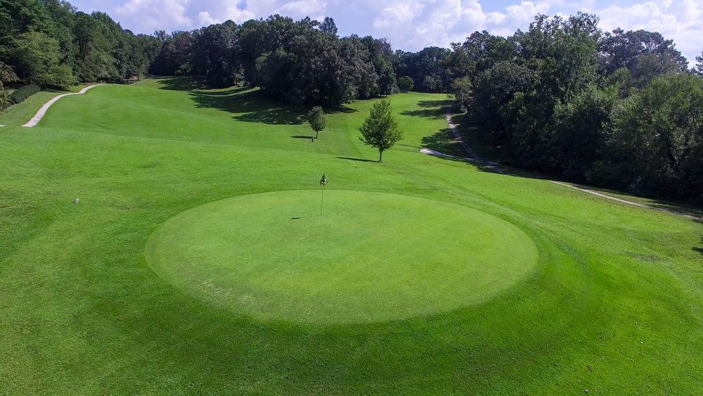 A golf course green