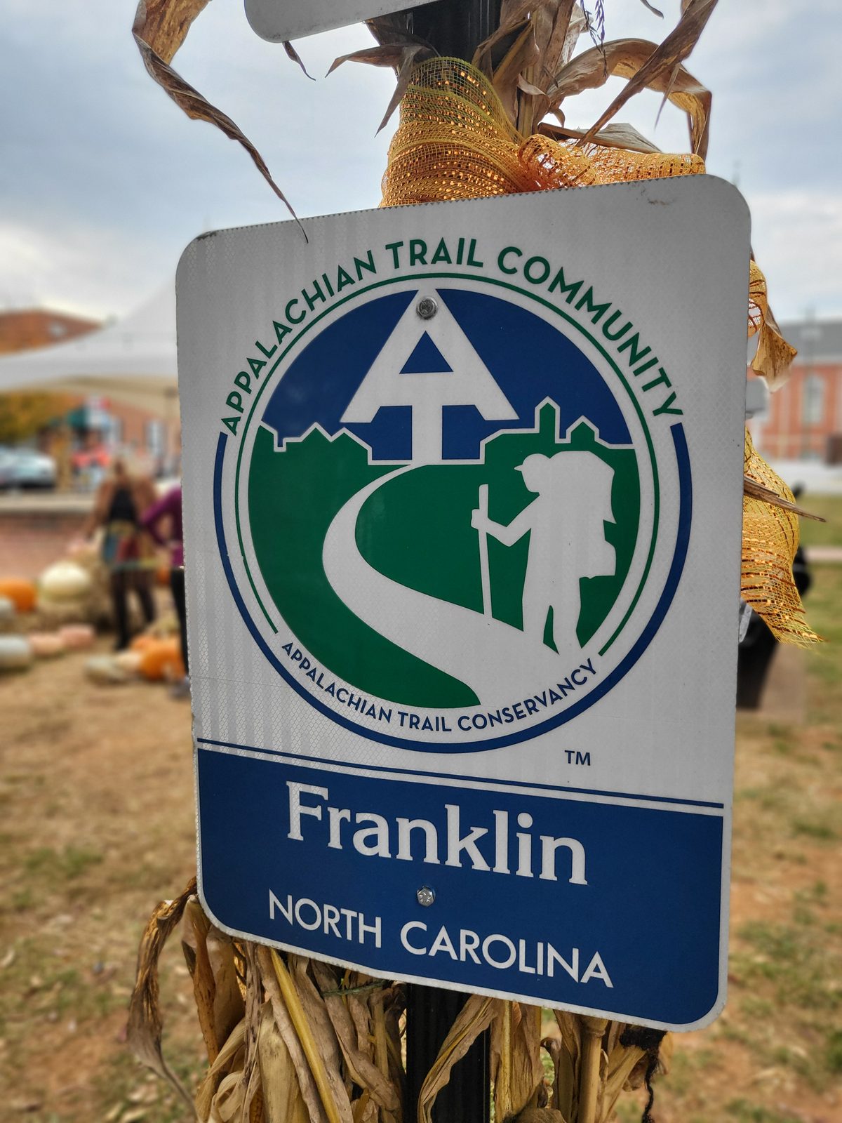 Appalachian Trail Community sign in Franklin, North Carolina